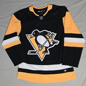Adidas Pittsburgh Penguins NHL Hockey Jersey Yellow/Black/White Sports Size 50